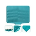thumbnail image 3 of Bxaolu Silicone Dish Drying Mat for Kitchen Counter, 15.75" x 13" Dish Drying Pad, Non-Slip Drain Pad with Built-in Drain, Easy to Clean,Eco-friendly, Heat Resistant Stone Drying Mat(1Pack, Green), 3 of 9