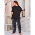 thumbnail image 6 of Lochas Pajamas Set for Women Sleepwear Plus Size Nightwear Loungewear Homewear 2PCS Pyjama Pjs,Leopard, 6 of 6