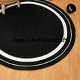 thumbnail image 3 of Jaipur Art And Craft Beautiful Black Handmade Braided Jute Area Rug Round Reversible Floor Carpet (6x6 Sq Ft), 3 of 5