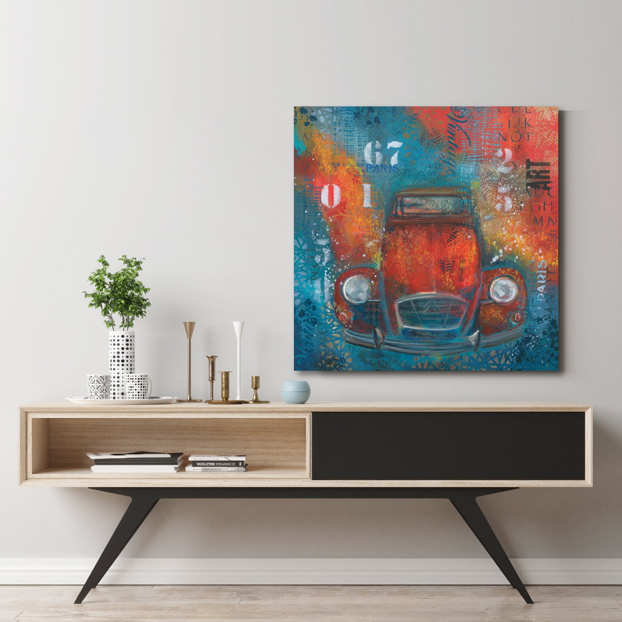 Fiery Beetle Gallery-Wrapped Canvas Wall Art, 16x16
