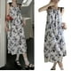 thumbnail image 3 of Vestido Blanco Negro Correa De Espagueti Suelto Slim Fit Elegante Vestido De Mujer Para Compras Navideñas Patrón Floral S, 3 of 8