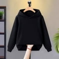 thumbnail image 2 of Mercatoo Girls Sweatshirt Hoodie Children's Autumn Winter Solid Color Hooded Pullover Sweater Kids Boys Casual Hoodie, 2 of 4