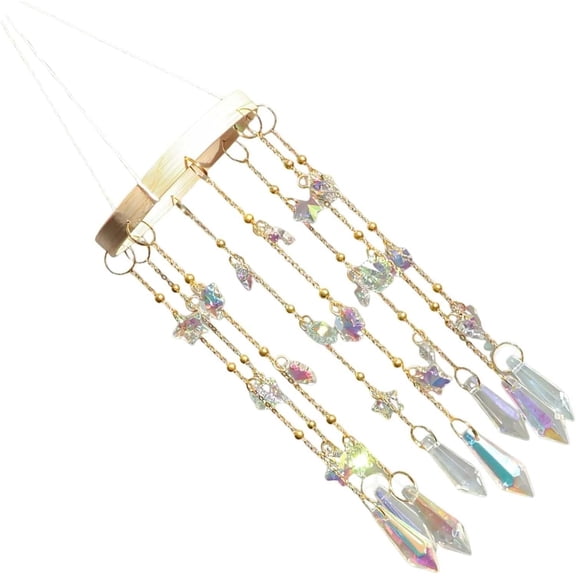 Crystal Rainbow Window Suncatcher Wind Chime Glass Hanging Decor (A)