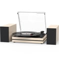 thumbnail image 1 of Tocadiscos de vinilo Seasonlife con transmisión por correa, tocadiscos, color marfil, 1 of 9