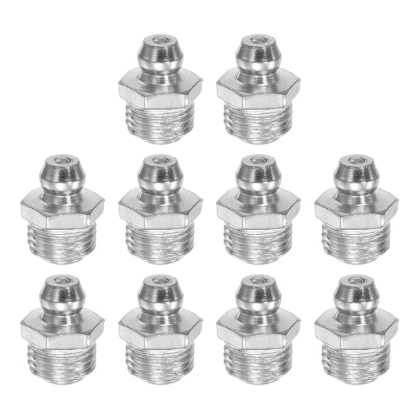 Graseras de Hierro Niquelado Unique Bargains M10 x 1mm Hidráulico Engrasador 50 Piezas