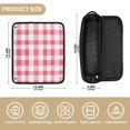 thumbnail image 4 of Hair Tool Organizer Bag with Heat Resistant Mat Removable Travel Storage Case for Hot Air Brushes Curling Irons Pink Checkered Pattern, 4 of 8