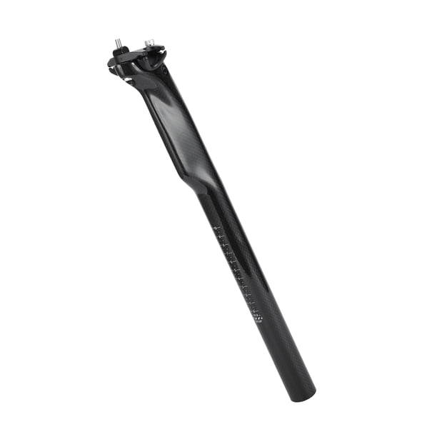 Postes de sillín de bicicleta Unique Bargains 30.8x400mm, poste de sillín ligero, tubo de asiento negro brillante de fibra de carbono