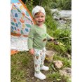 thumbnail image 6 of RUINIXCW Western Baby Boy Cowboy Outfit My First Rodeo Newborn Baby Boy Hospital Coming Home Clothes Infant Highland Cow Print Long Sleeve Romper and Pants Hat Set, 6 of 9