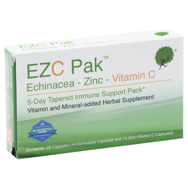 EZC Pak 5 Day Tapered Echinacea Zinc and Vitamin C Herbal Supplement