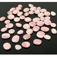 thumbnail image 3 of 5 Pcs Natural Pink Opal Rose Cut Cabochons, Loose Gemstones, Peruvian Pink Opal Rose Cuts, 11x9mm - 17x13mm, 3 of 7