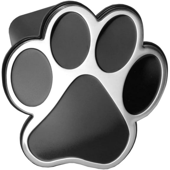 LFPartS Bear Dog Animal Paw Foot Emblem Metal Trailer Hitch Cover Fits 2" Receivers