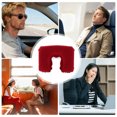 thumbnail image 5 of Unique Bargains 1 Set Inflatable Travel Pillow with Eye Mask Earplugs Comfortable Travel Neck Pillow Wine Red, 5 of 5