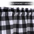 thumbnail image 3 of Haperlare 28"Wx30"L Black White Kitchen Curtains Buffalo Checkered Window Curtains Waterproof Decor Light Filtering Curtains for Bedroom, Set of 2, 3 of 7