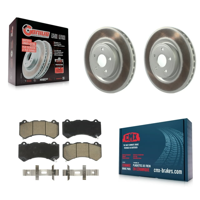 Transit Auto Front Coated Disc Brake Rotors and Ceramic Pads Kit for Car Jeep Grand Cherokee Dodge Durango with 380mm Diameter Rotor KGC-100033