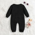 thumbnail image 6 of 0-3 Months Newborn Baby Clothes & Play One-Piece Bodysuit Long Sleeve Solid Romper Infant Jumpsuit Snap Newborn Pajamas Unisex Clothes Black, 6 of 7