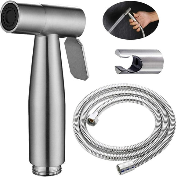 Pulvérisateur Bidet Douchette à Main Bidet Pulvérisateur de Toilettes Kit Douchette WC avec Support et 1,5m Tuyau pour Animaux de Compagnie, Hygiène Personnelle