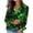 Green, variant on Womens Funny St Patricks Day Shirts Button Down Casual Dressy Blouse Long Sleeve Lapel Holiday Spring Summer Comfortable Clothes