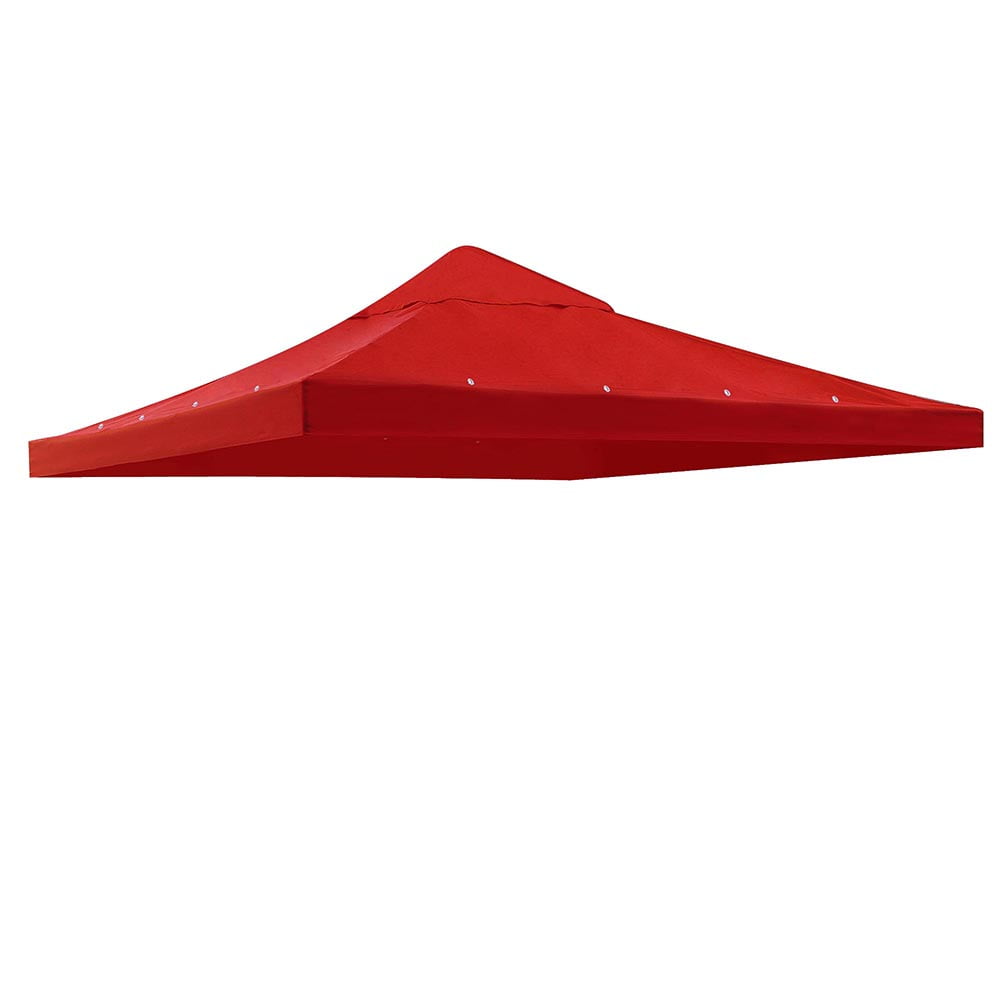 8'x8' Gazebo Top Canopy Replacement Cover Patio 2 Tier UV30 Outdoor Yard Red 