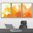 thumbnail image 2 of wall26 Framed Canvas Print Wall Art Set Yellow &amp; Orange Paint Splatter Explosion Abstract Shapes Illustrations Modern Art Bohemian Dramatic for Living Room, Bedroom, Office - 16"x24"x3, 2 of 5