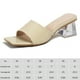 thumbnail image 2 of Sandalias de tacón cuadradas con puntera abierta zapatos de vestir para mujer verano elegante, 2 of 9
