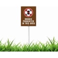 thumbnail image 1 of Letrero de aluminio de 8 x 12 pulgadas "Prohibido el uso de drones en esta área" para caminos, entradas o senderos, ideal para jardín, césped, etc., 1 of 5