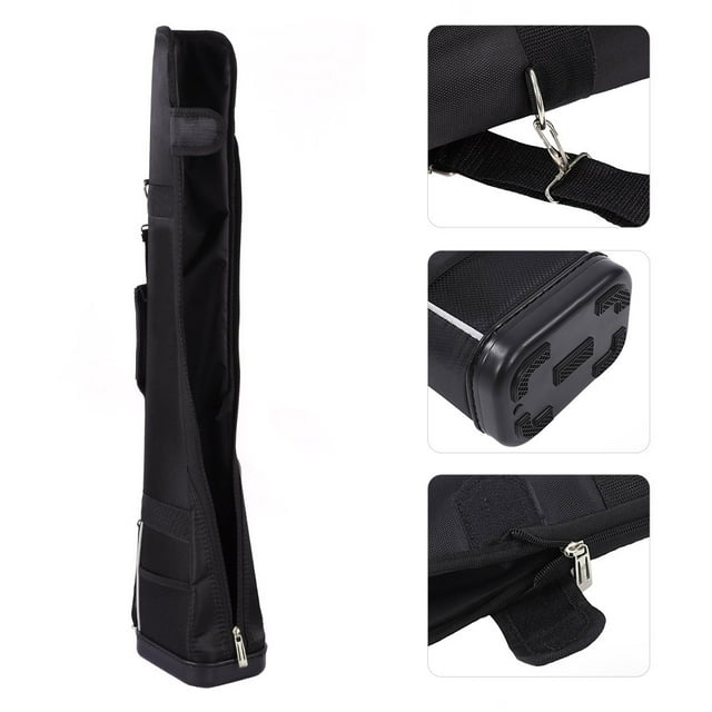 Golf Bag Golf Practi Bag Nylon, Rubber Portable Golf Club Nylon Storage Bag For Holding 3 Clubs Black