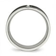 thumbnail image 2 of Auriga Fine Jewelry Stainless Steel Polished Black IP-plated CZ Grooved 8 mm Comfort Fit Band for Women Size 8.5, 2 of 6