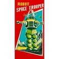 thumbnail image 3 of Retrobot 11x18 Black Modern Framed Museum Art Print Titled - Robot Space Trooper, 3 of 5