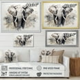 thumbnail image 4 of Designart "The Elegance Of Elephant Motion II" Animals Elephant Floater Framed Canvas Art Print, 4 of 5