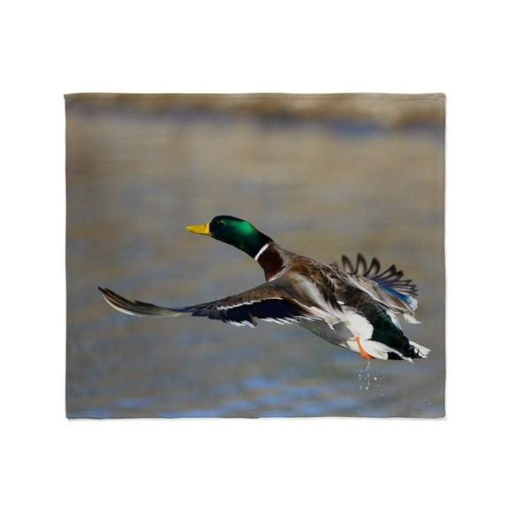 CafePress - Duck In Flight Throw Blanket - Soft Fleece Throw Blanket, 50"x60" for All Ages