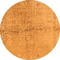 thumbnail image 1 of Ahgly Company Indoor Round Abstract Orange Contemporary Area Rugs, 8' Round, 1 of 1