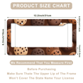 thumbnail image 3 of 1 Pcs Chocolate Chip License Plate Frame, License Plate Cover for Car Decorative Parts, Aluminum License Plate Bracket Holder Rust-Proof Weather-Proof for US Standard Car, 3 of 9
