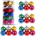 thumbnail image 3 of Stijggn 24pcs Christmas Balls Christmas Outdoor Decorations Decorative Hanging Baubles, Shatterproof Plastic Decorations for Family Holiday Wedding Party Xmas Tree Hanging Decoration, 3 of 11