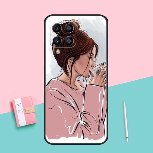 Princess Female Boss Coffee, funda de teléfono para Samsung Galaxy M23, M13, M33, M53, M11, M21, M31, M51, M12, M22, M32, M52, M20, M14, M54 qiuyongming unisex