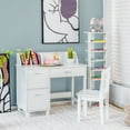 thumbnail image 3 of Infans Kids Wooden Study Desk & Chair Writing Table w/Drawer Storage Cabinet, 3 of 7
