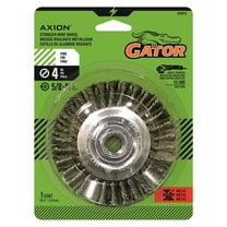 Gator 2034015 4 in. Coarse Knotted & Twisted Wire Wheel, Brass Coated Steel - 12500 RPM