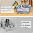 thumbnail image 2 of Lamerge Kids Couch for Playroom, Glow in The Dark Toddler Modular Couch, Convertible Baby Play Foam and Floor Cushion, Kids Play Sofa Couch for Nursery Bedroom (Grey+Football), 2 of 9