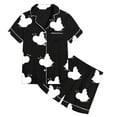 thumbnail image 4 of LUOGENLI Girls Pajamas Size 14-42 Toddler Sleepwear Set Short Sleeve Pajamas for 2 3 Year Olds Comfortable Home Loungewear Girls Pajamas Size 10-17 Shorts Black Size 4-5 Years, 4 of 4