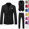 thumbnail image 5 of guisaled Mens Suit Classic Fit 2 Piece Suit Blazer Slim Fit Tux One Button Notch Lapel Jacket Pants Set for Party Wedding Business, 5 of 6
