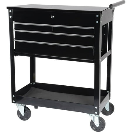 

JEGS 81410 4-Drawer Tool Box Cart 33 1/2 in. x 17 3/8 in. x 38 1/8 in. Smooth Ba