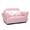 thumbnail image 2 of Keet Plush Kids Sofa with Accent Pillows - Pink, 2 of 6