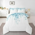 thumbnail image 2 of Erosebridal Cartoon Leaf Bedding King Comforter Set, Rustic Botanical Down Comforter, Eucalyptus Leaves Decor, Breathable, 2 of 8