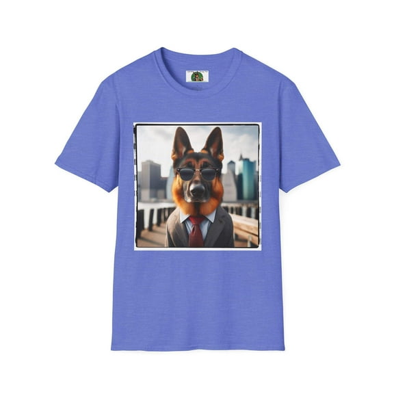 German Shepherd "City Dude" Unisex Softstyle T-Shirt