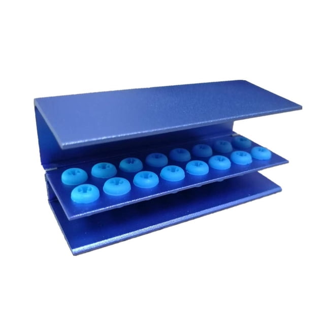 Smiledt-funda con soporte para bloque de fresas Dental FG RA/CA, 16 agujeros, vástago de 1,6mm y 2,35mm con silicona esterilizable en Autoclave