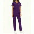 thumbnail image 4 of Scrubs Set for Women Nurse Uniform Loose Suit Stretch Top Drawstring Pants with Multi Pocket Nursing Uniform Set, 4 of 7