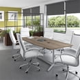 thumbnail image 3 of Bush Business Furniture Table de Conférence en Forme de Bateau 96W x 42D en Hickory Moderne, 3 of 6