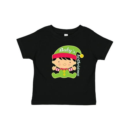 

Inktastic Babys First Christmas Boy Elf Gift Baby Boy T-Shirt