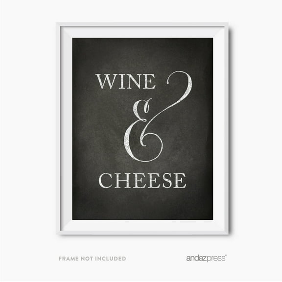 Wine & Cheese Vintage Chalkboard Wedding Party Signs