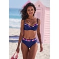 thumbnail image 3 of LASCANA Women's Contrast Print High Waisted Bikini Swimsuit Bottom Contrast Trim, 3 of 6