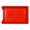 Red, variant on Ageoie Plastic Fast Food Serving Tray, Colorful Rectangular Cafeteria Rectangular Serving Platter Grill Tray for Restaurant Coffee Home Party Supplies, Orange